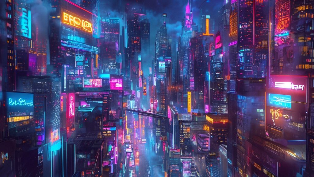 Cyberpunk - Futuristic Cyberpunk City At Night