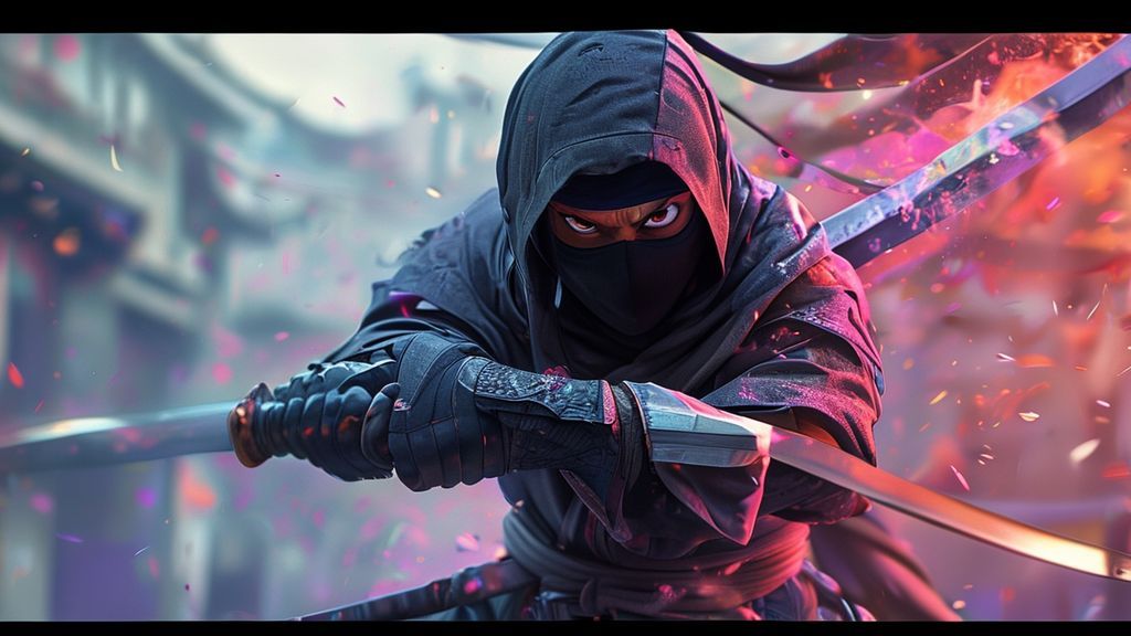 Modern - Ninja With Massive Sword Looking Angry