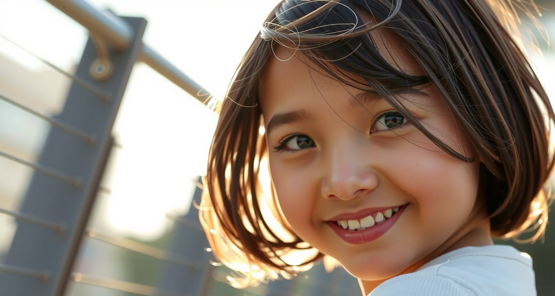 Fantasy - Beautiful Girl Smiling At The Camera With Sun