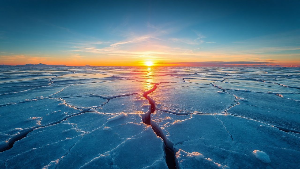 Enchanting Ice Sheet Cracking
