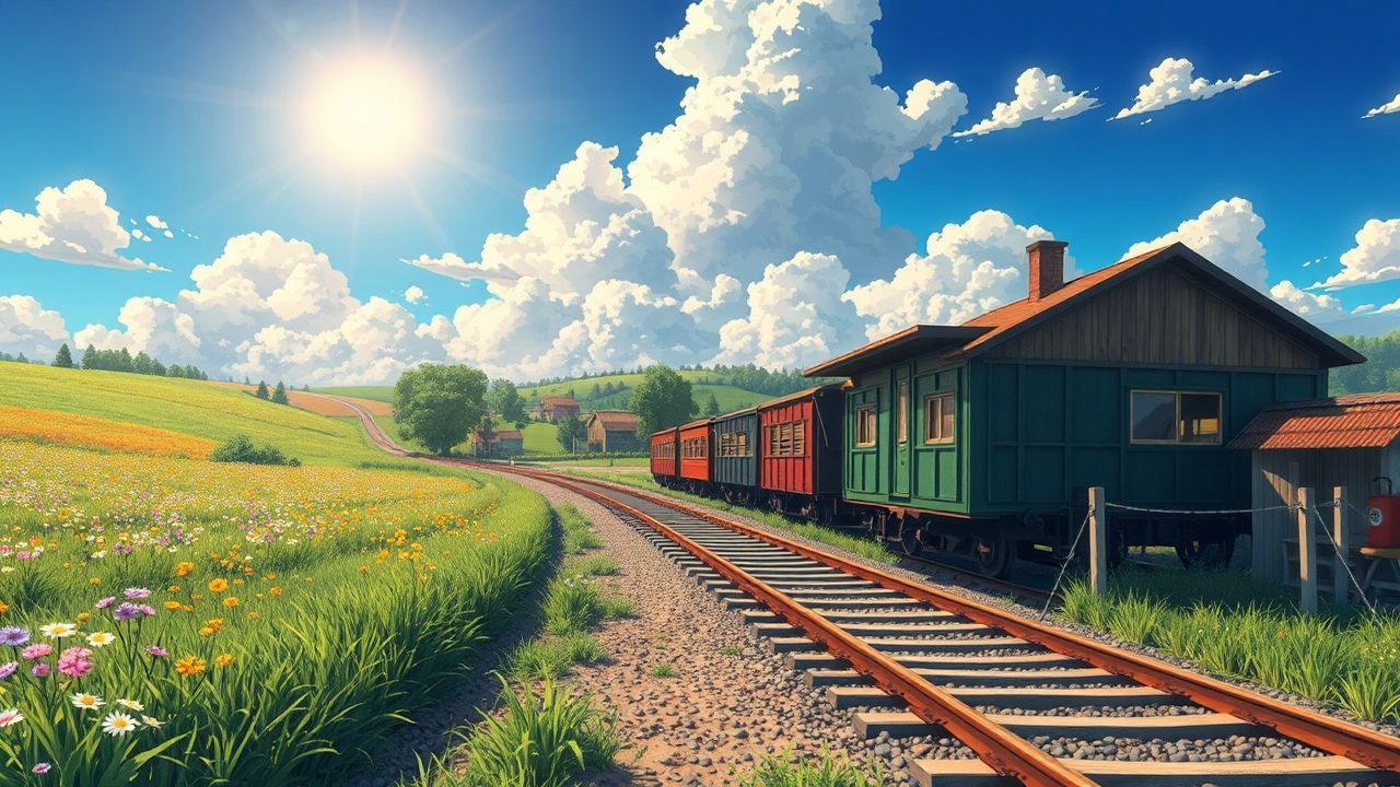 Radiant Studio Ghibli Countryside in Summer