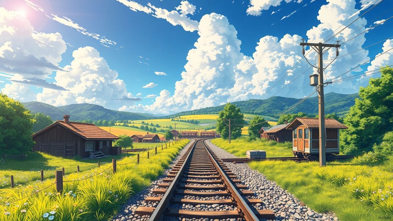 Luminous Studio Ghibli Countryside in Summer