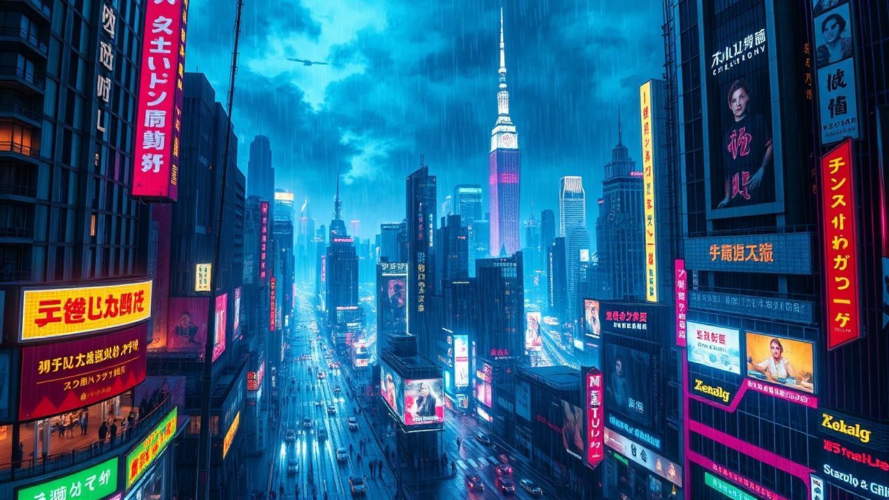 Blazing Cyberpunk Megacity Endless Neon Dreams