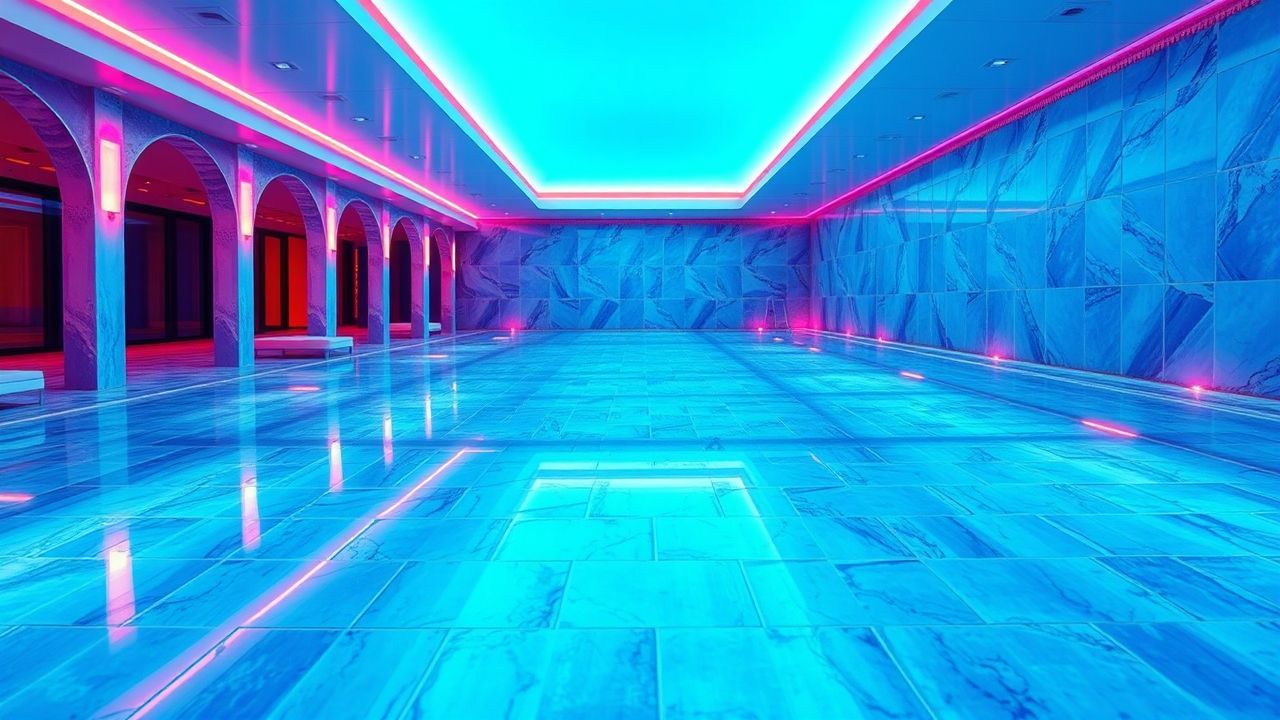 Dreamy Liminal Pool Empty