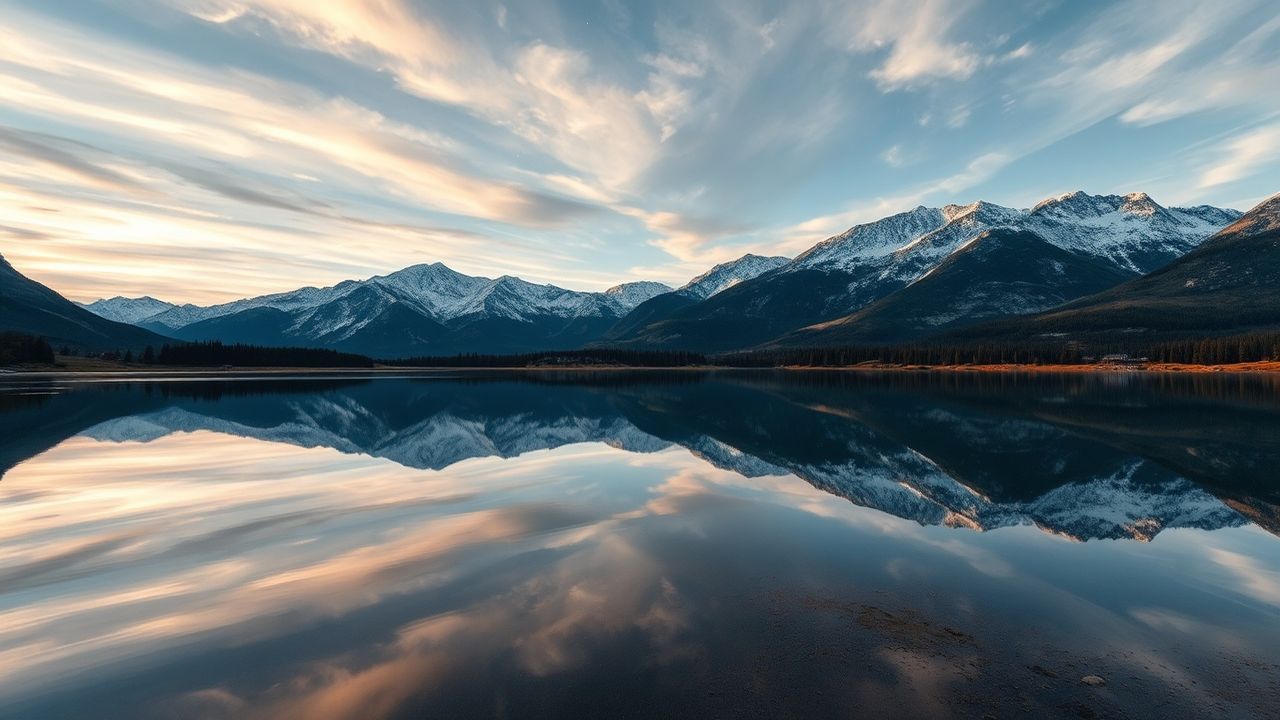 Breathtaking Lake Mirror Mountains Reflections