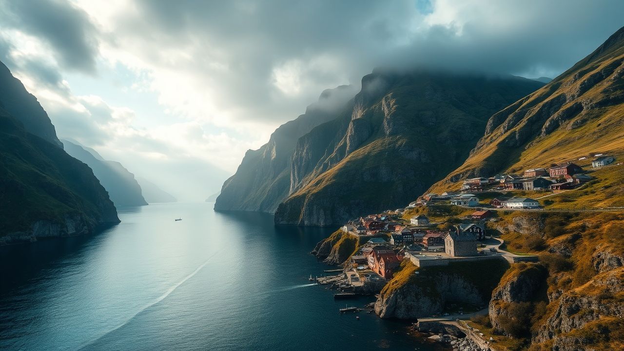 Fjord Norway Fjord Cliffs Drama