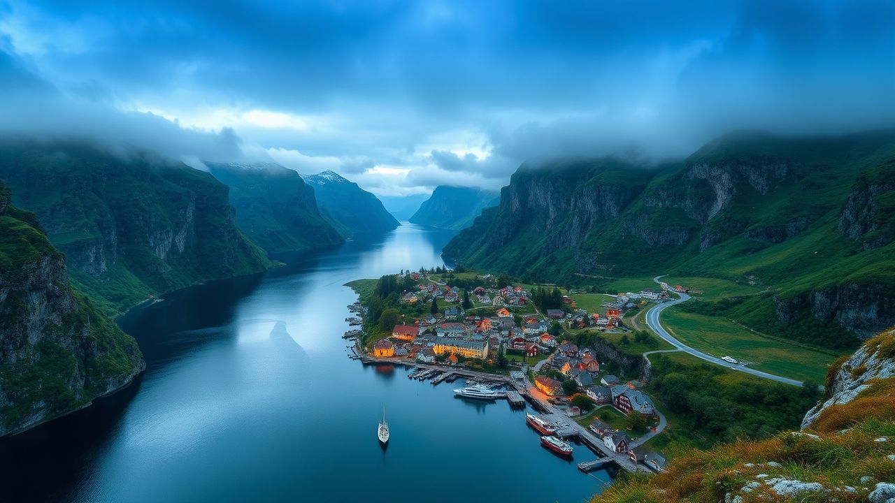 Rugged Norway Fjord Cliffs Drama