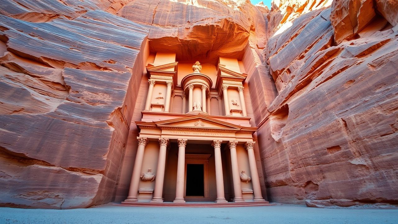 Sacred Petra Treasury Carved Ruins