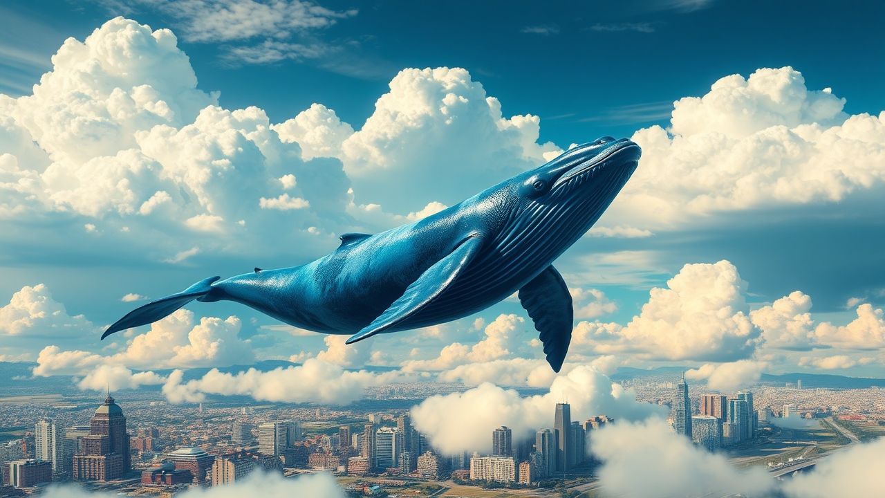Otherworldly Whale Flying City