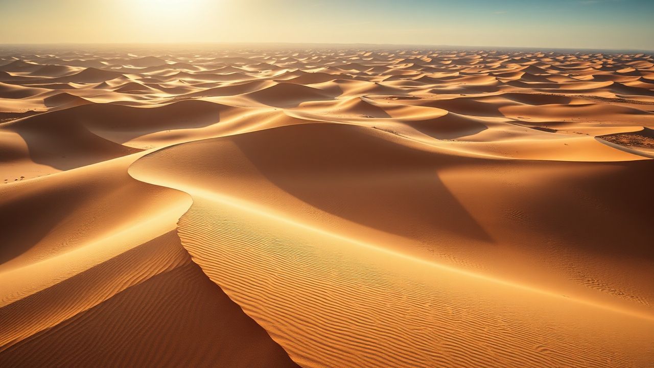 Wild Sand Dunes Shadows from Above