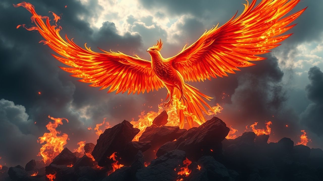 Mystical Phoenix Rising Ashes Magic
