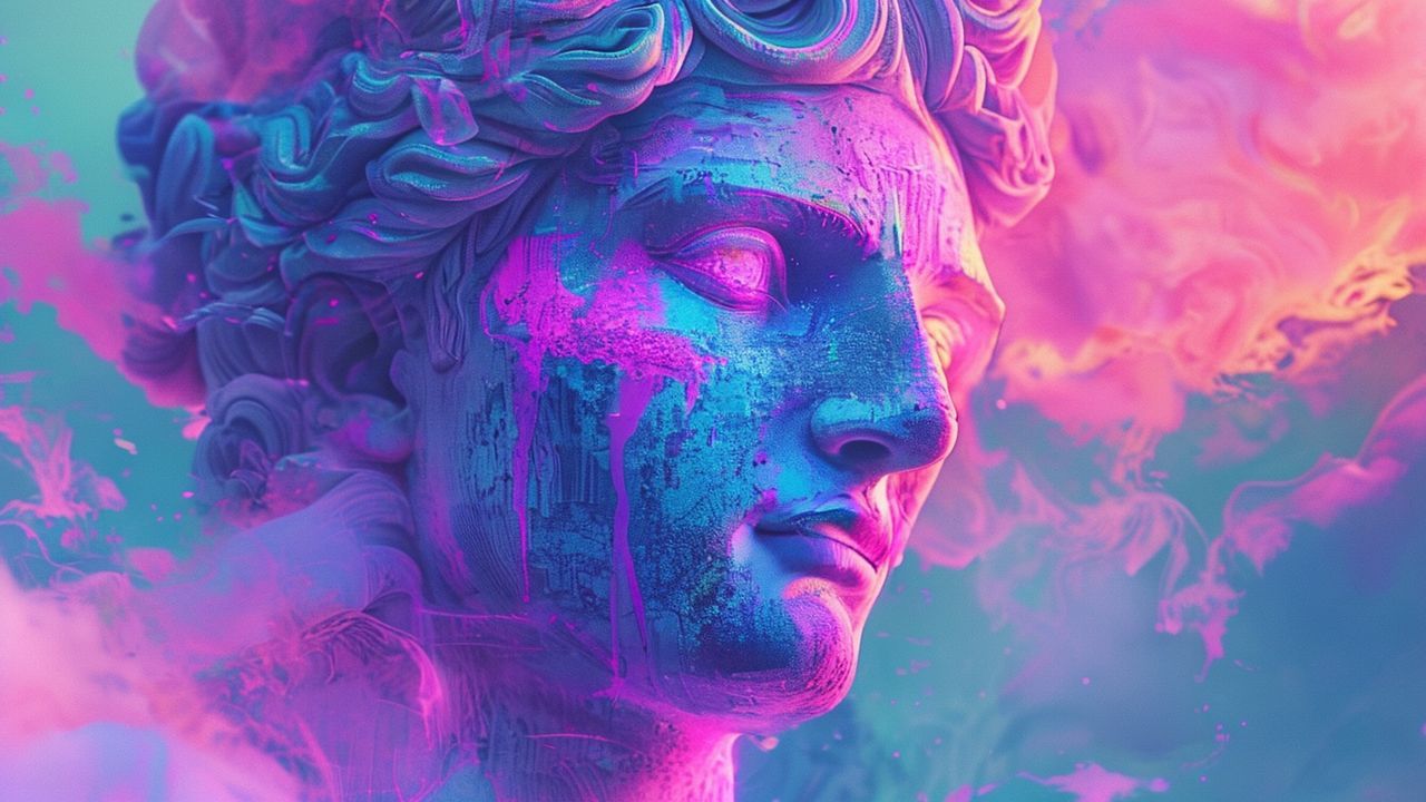 Dreamy Greek Statue Glitch