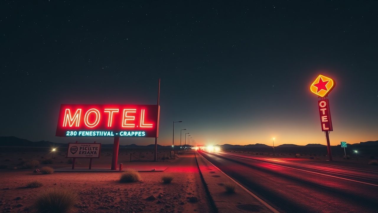 Vintage Motel Sign Vacancy Neon Dreams
