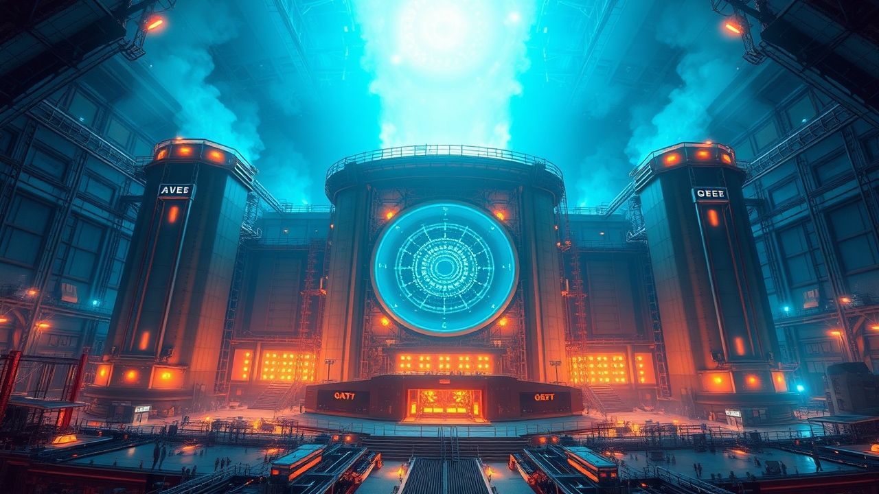 Futuristic Fusion Reactor Core Glow