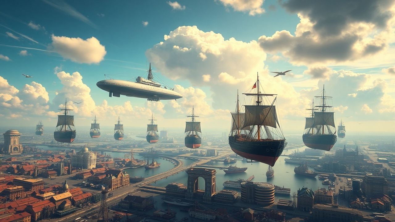 Ornate Airship Fleet Victorian