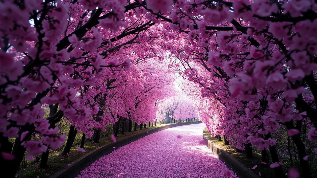 Wild Japan Cherry Blossom in Spring