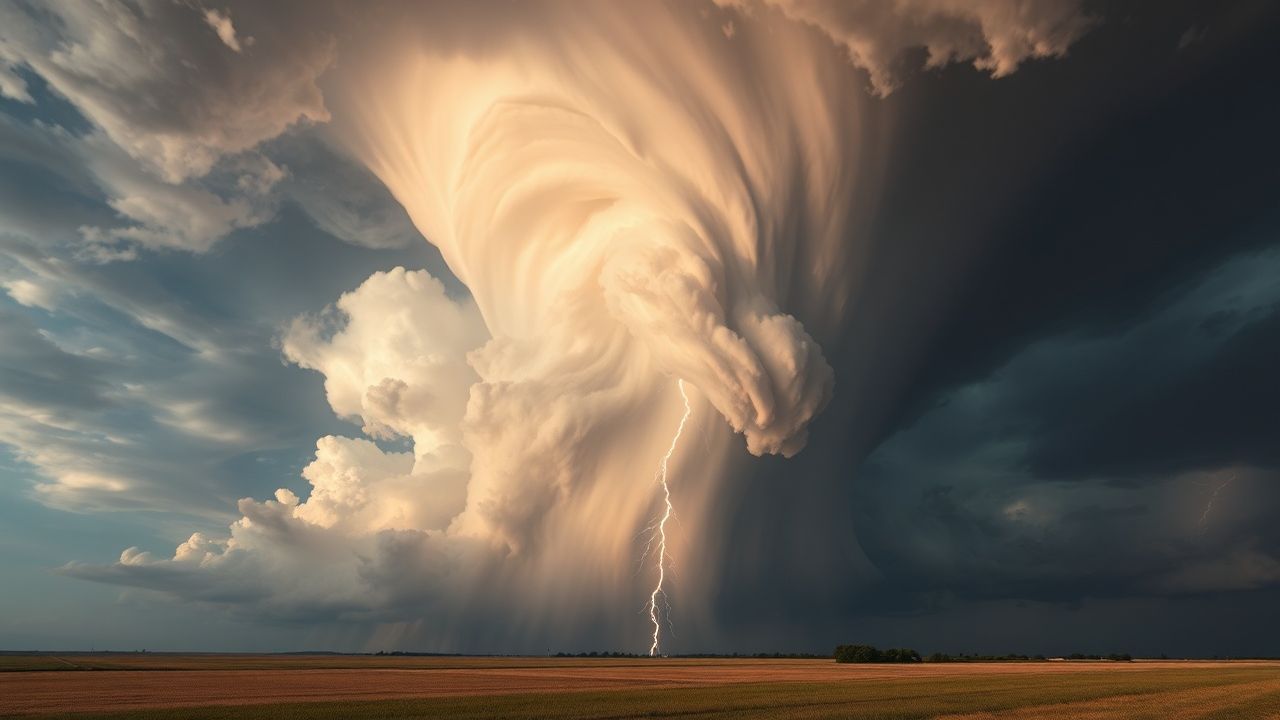 Enchanting Supercell Thunderstorm Rotating