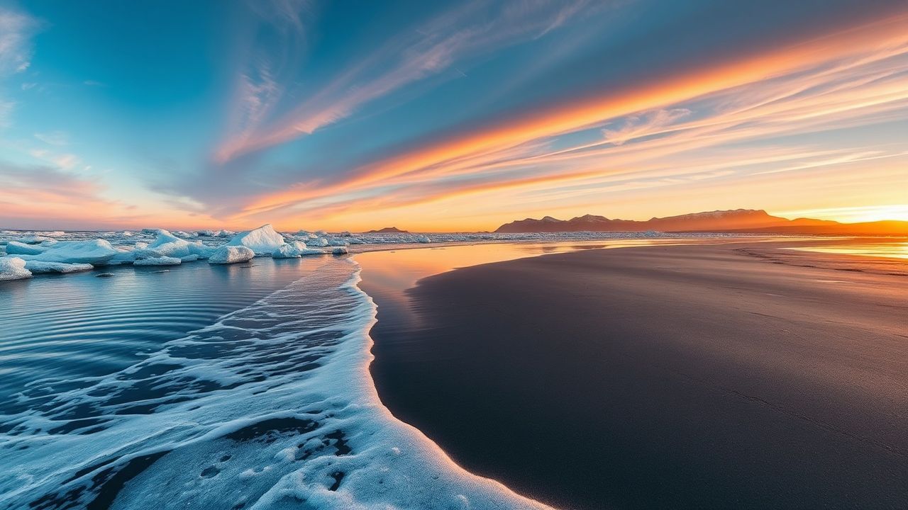 Tranquil Iceland Diamond Beach