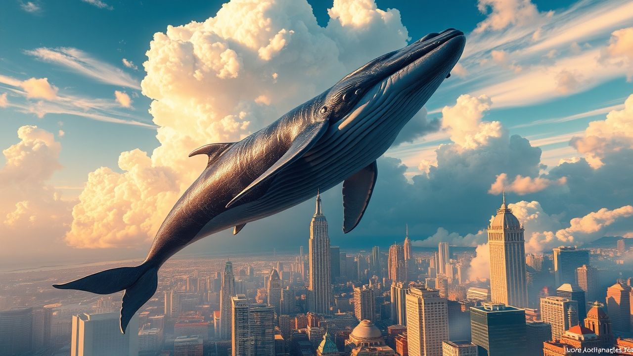 Dreamlike Whale Flying City
