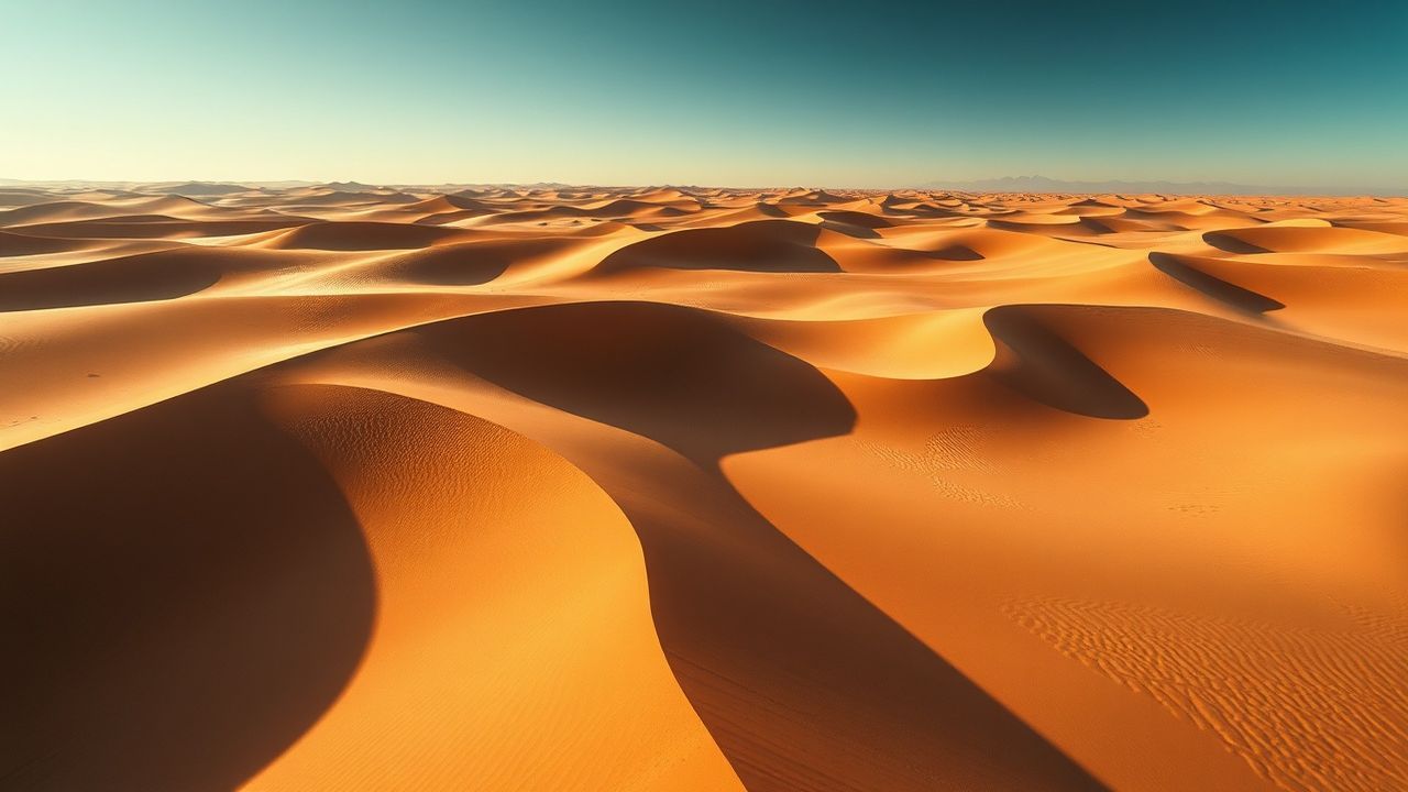Stunning Sand Dunes Shadows from Above