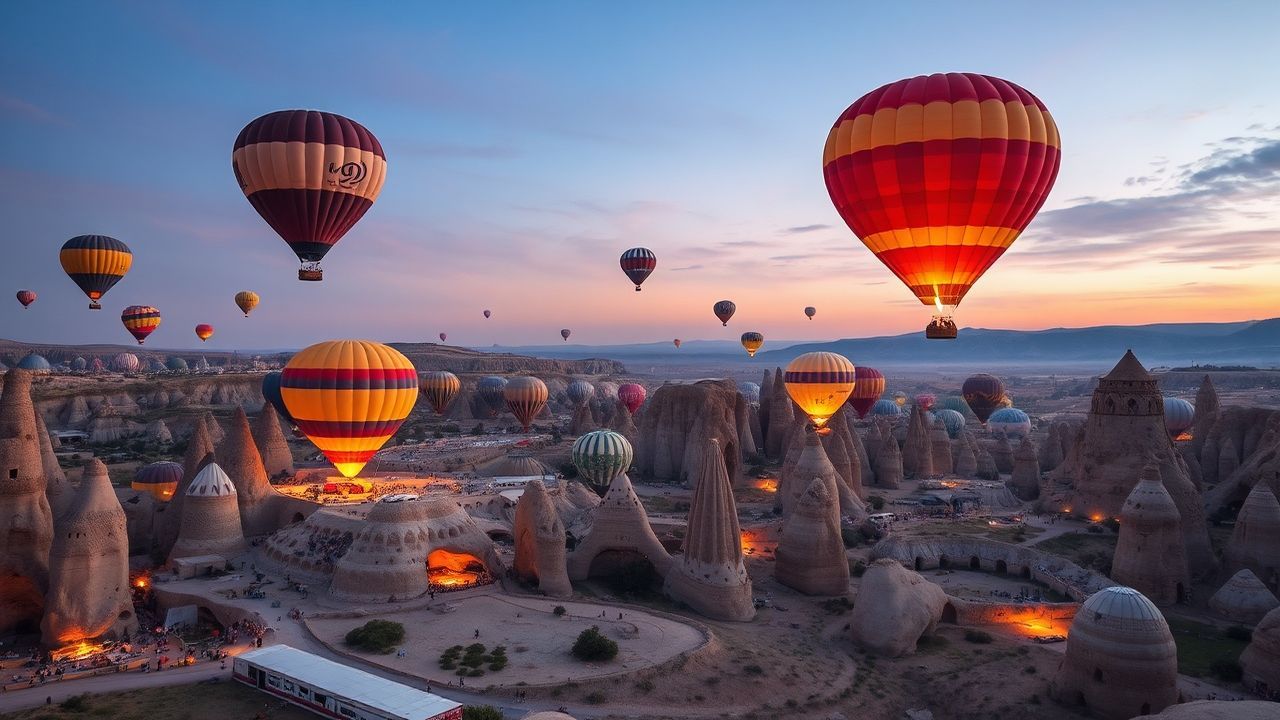 Tranquil Cappadocia Turkey Fairy at Sunrise