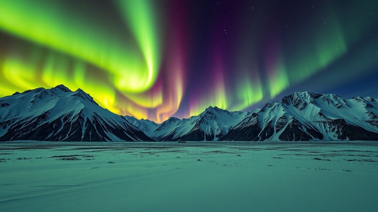 Breathtaking Arctic Northern Lights in Winter