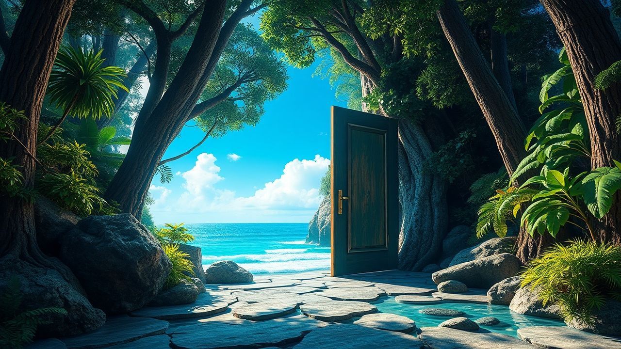 Paradoxical Door Ocean Opening