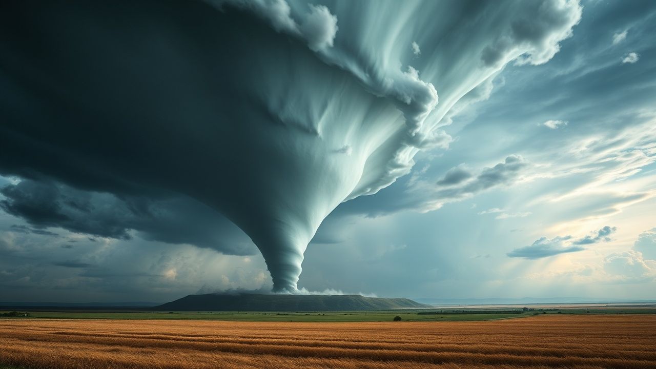 Pristine Tornado Supercell Structure Drama