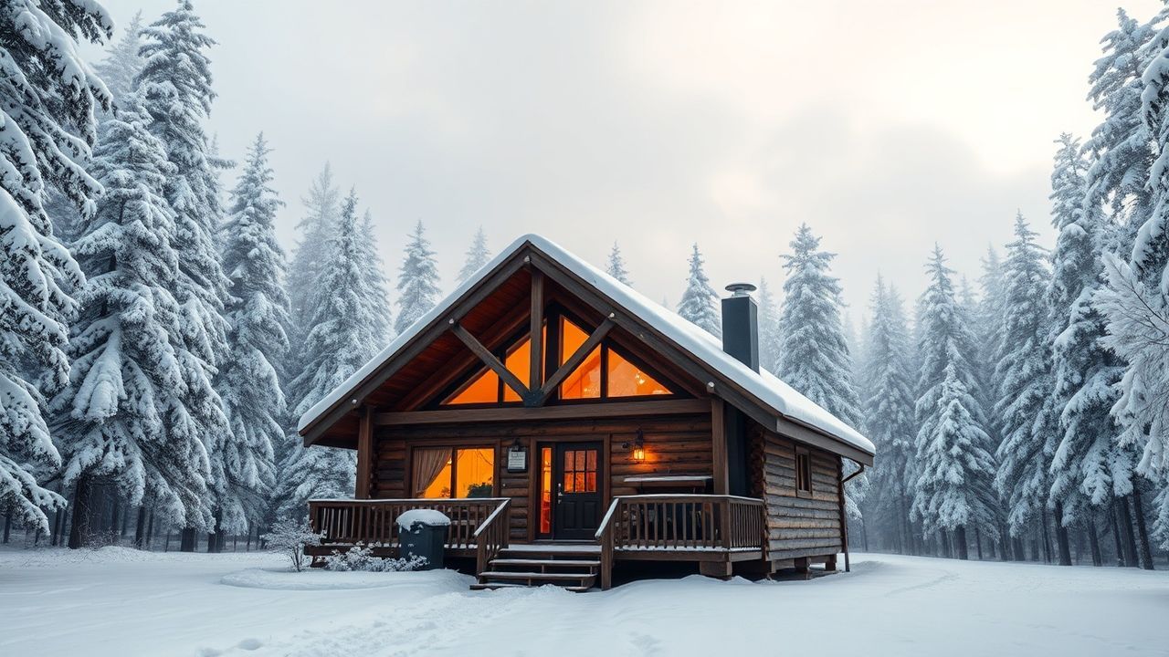 Pristine Scandinavian Cabin Isolation in Winter