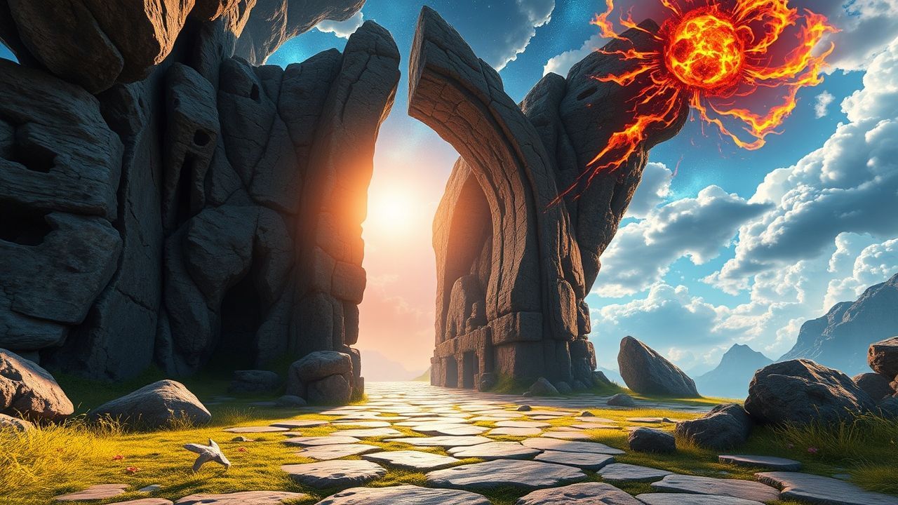 Ethereal Portal Stone Arch