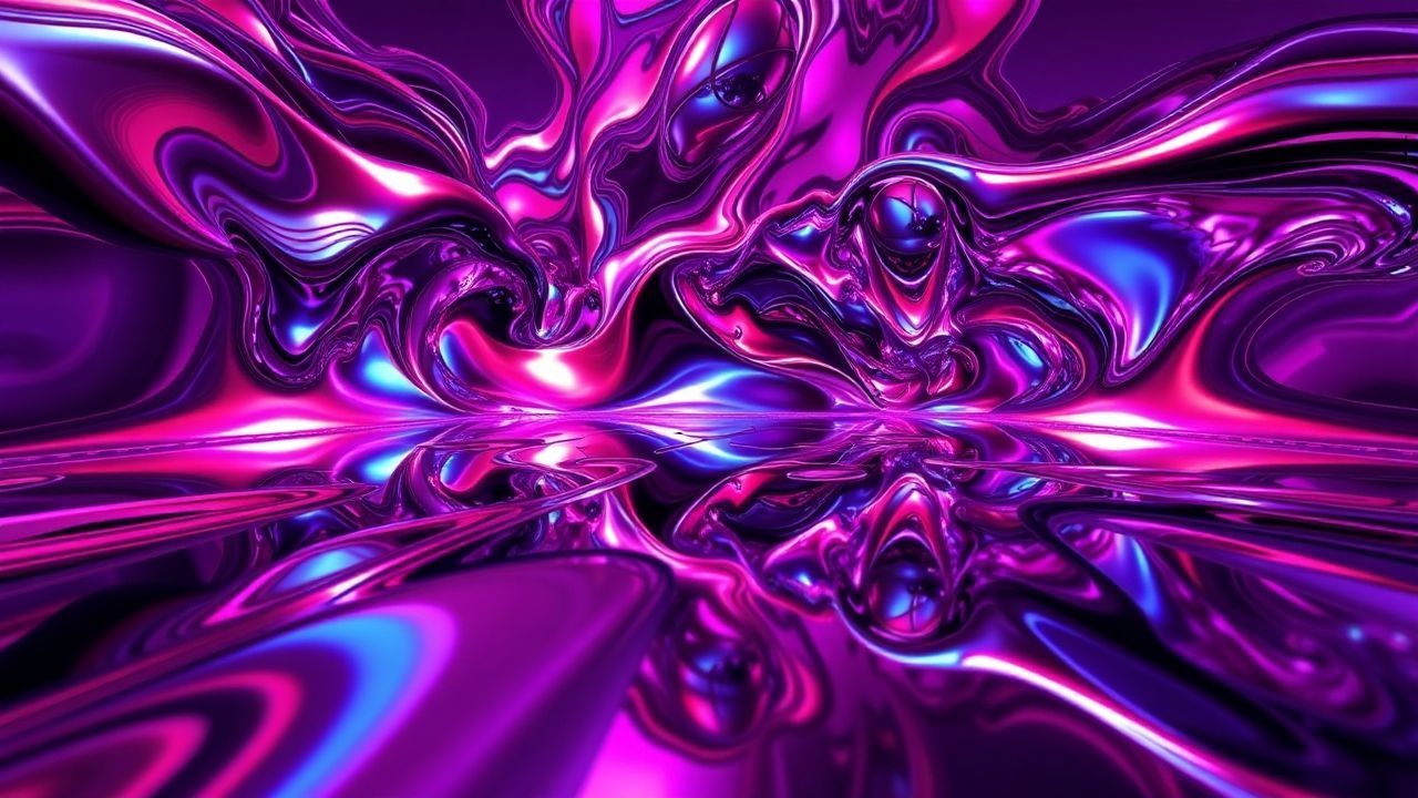 Flowing Liquid Chrome Morphing