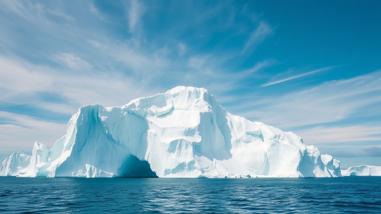 Stunning Iceberg Sculpture Floating