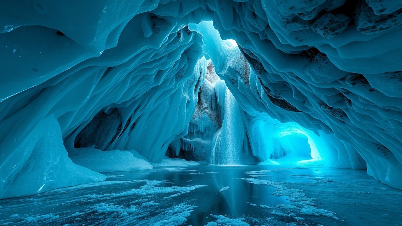 Majestic Ice Cave Interior Crystal