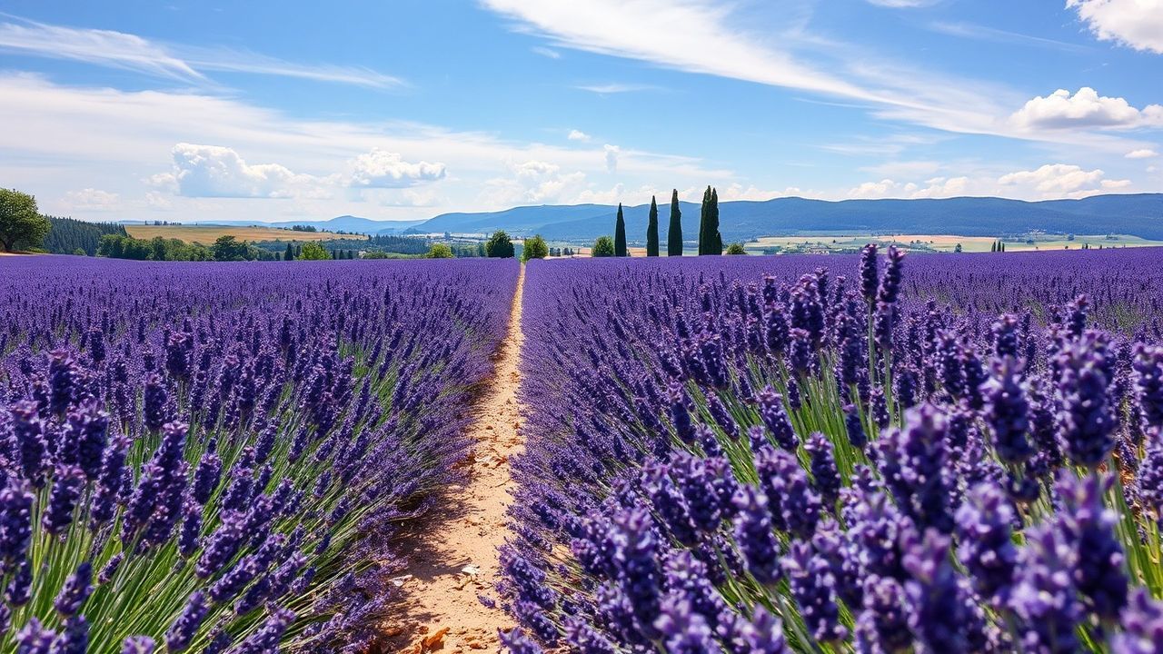 Vibrant Provence Lavender Farmhouse in Summer