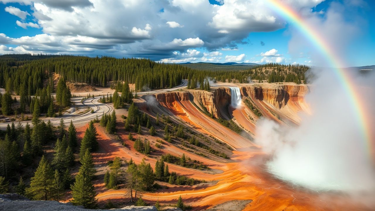 Wild Grand Prismatic Rainbow in Spring