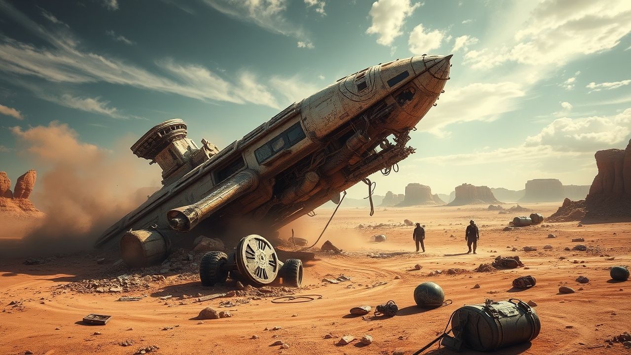 Stellar Crashed Alien Ship Ruins