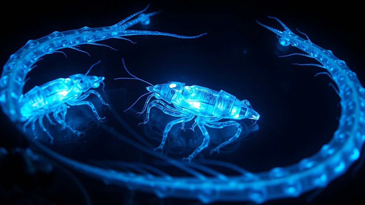Luminous Bioluminescent Deep Creatures Glow