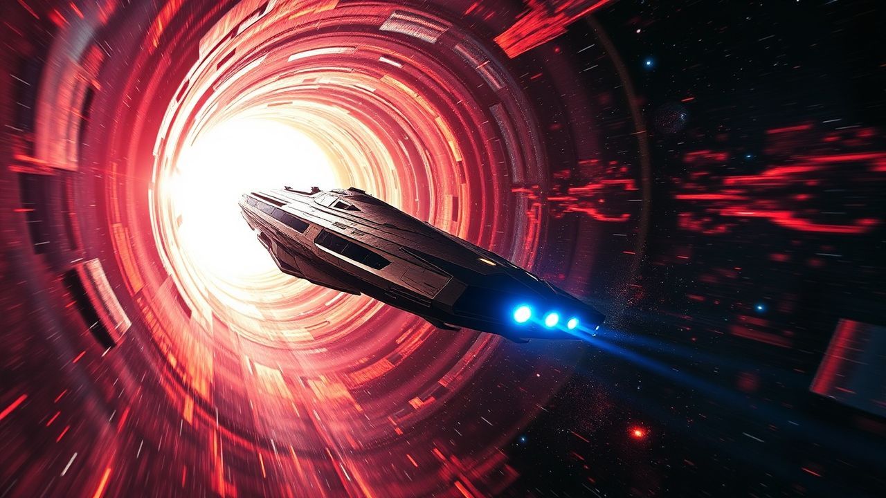 Spectacular Interstellar Ship Approaching