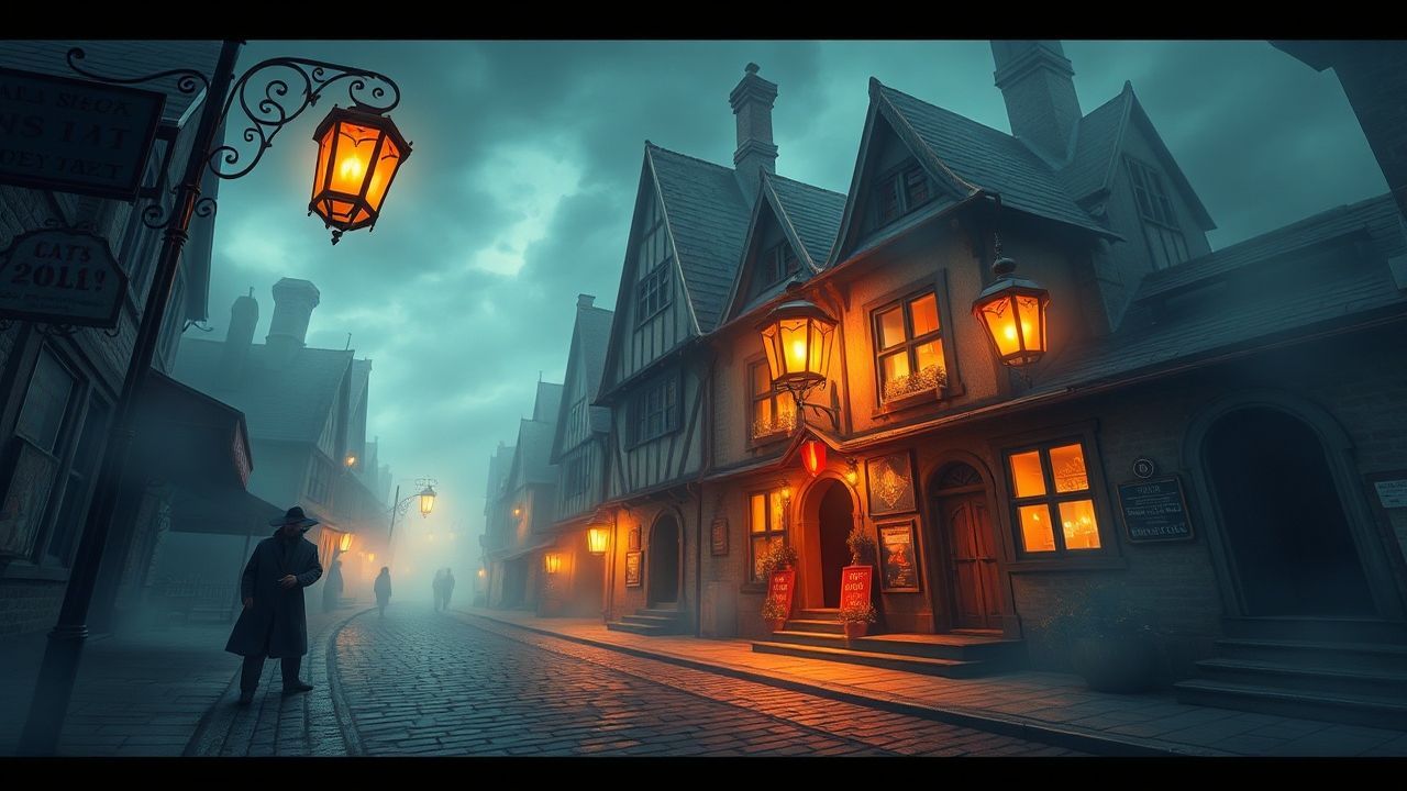 Spectral Plague Doctor Medieval in the Mist