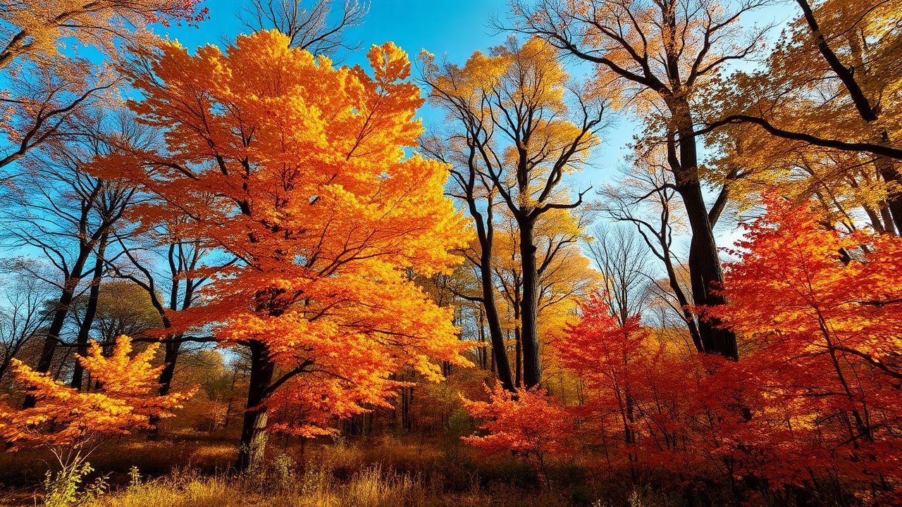 Golden Forest Explosion Colors in Autumn