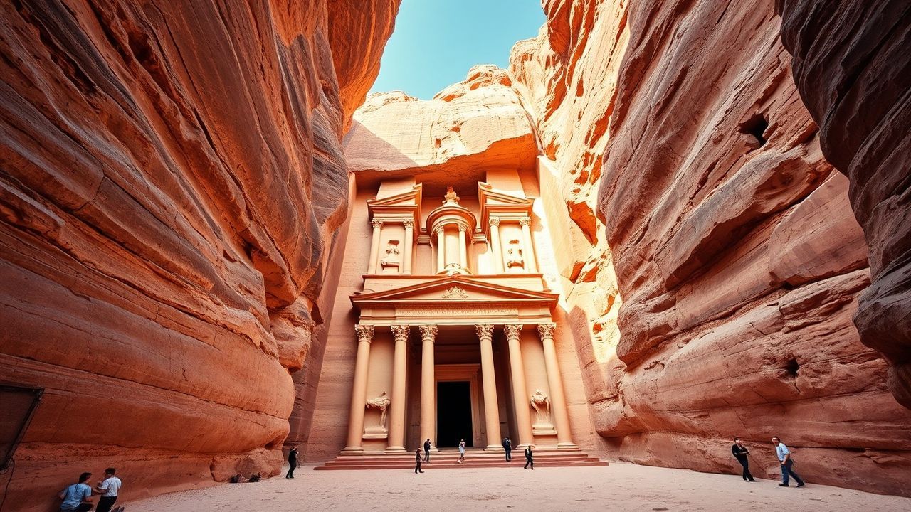 Grand Petra Treasury Carved Ruins