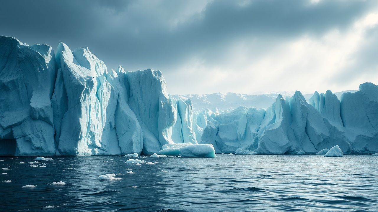 Lush Glacier Calving Ice Drama
