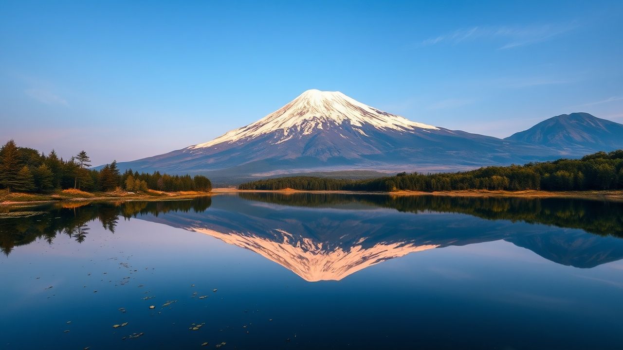 Serene Mt. Fuji Mount Lakes Reflections