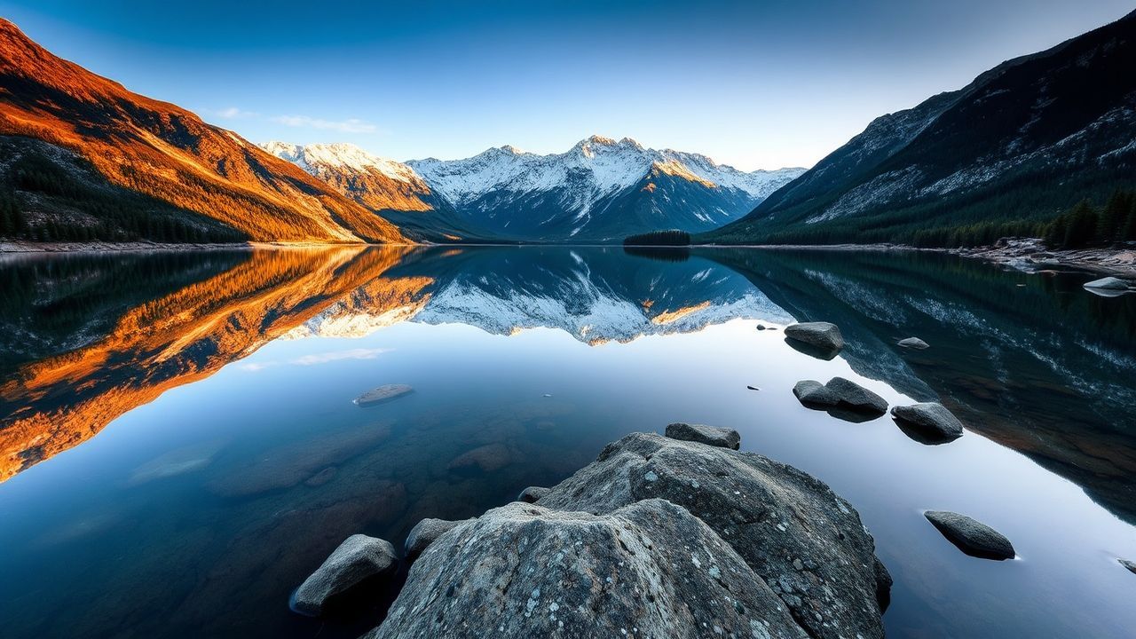 Glorious Mountain Lake Mirror Reflections