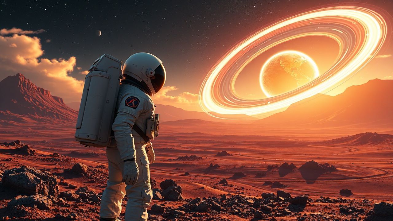 Nebulous Astronaut Alien Planet