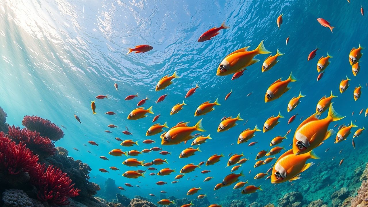 Aquatic Coral Reef Vibrant