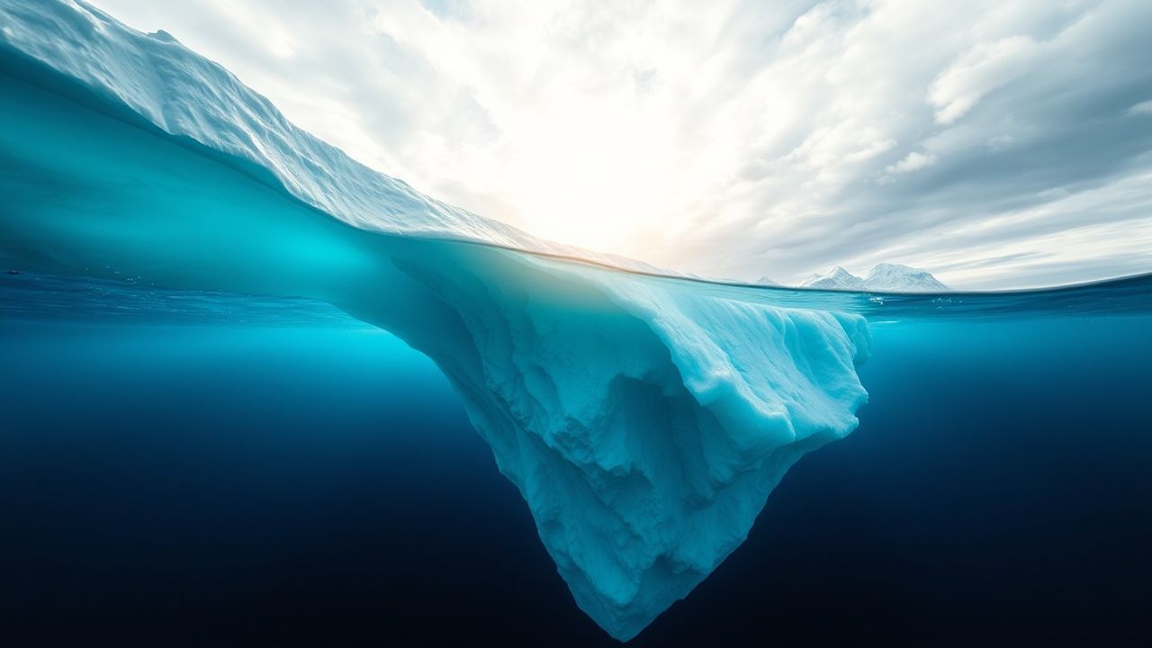 Tranquil Iceberg Sculpture Floating