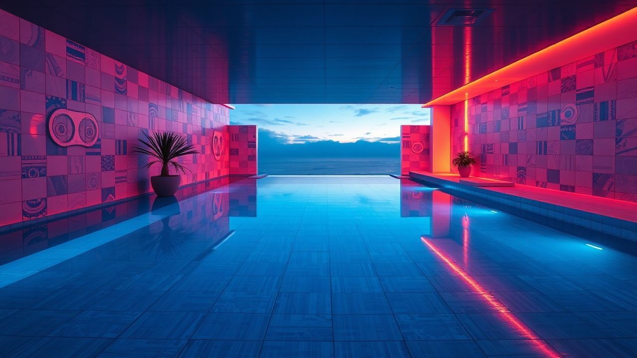 Dreamy Liminal Pool Empty