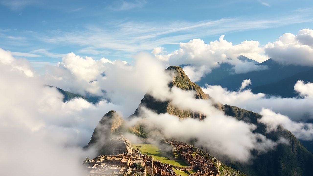 Overgrown Machu Picchu Picchu Clouds