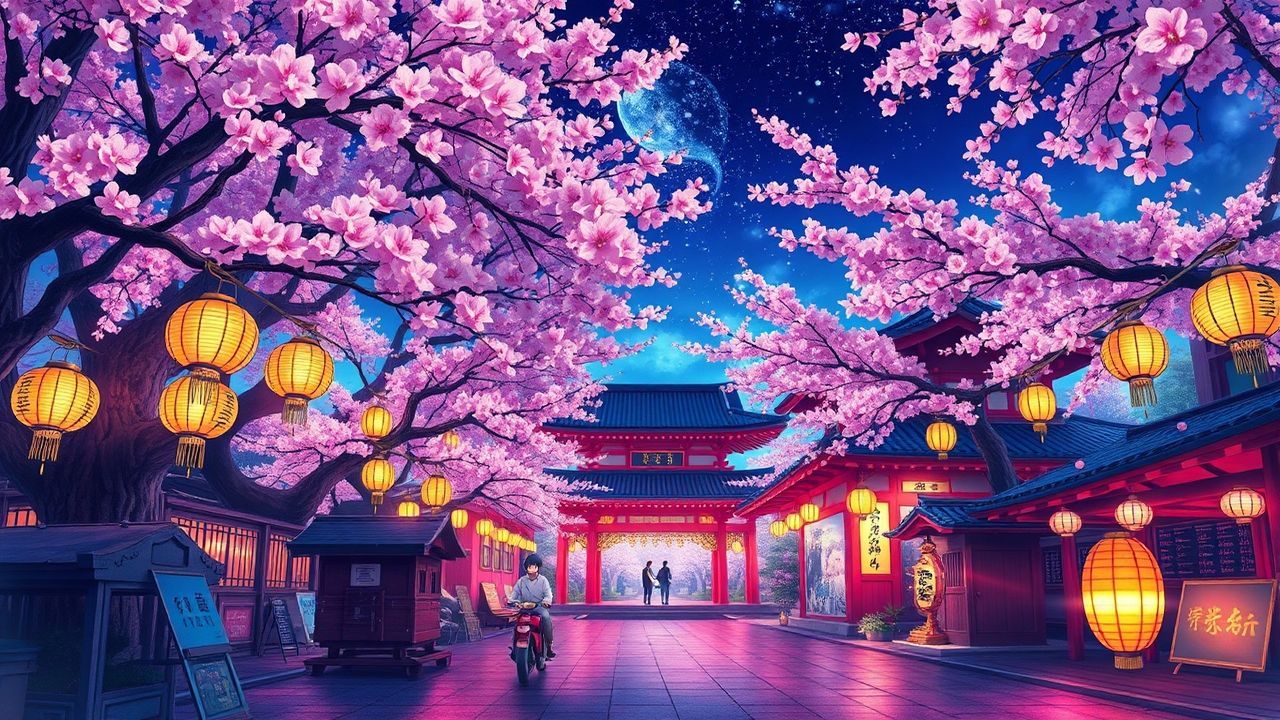 Whimsical Cherry Blossom Festival Magic